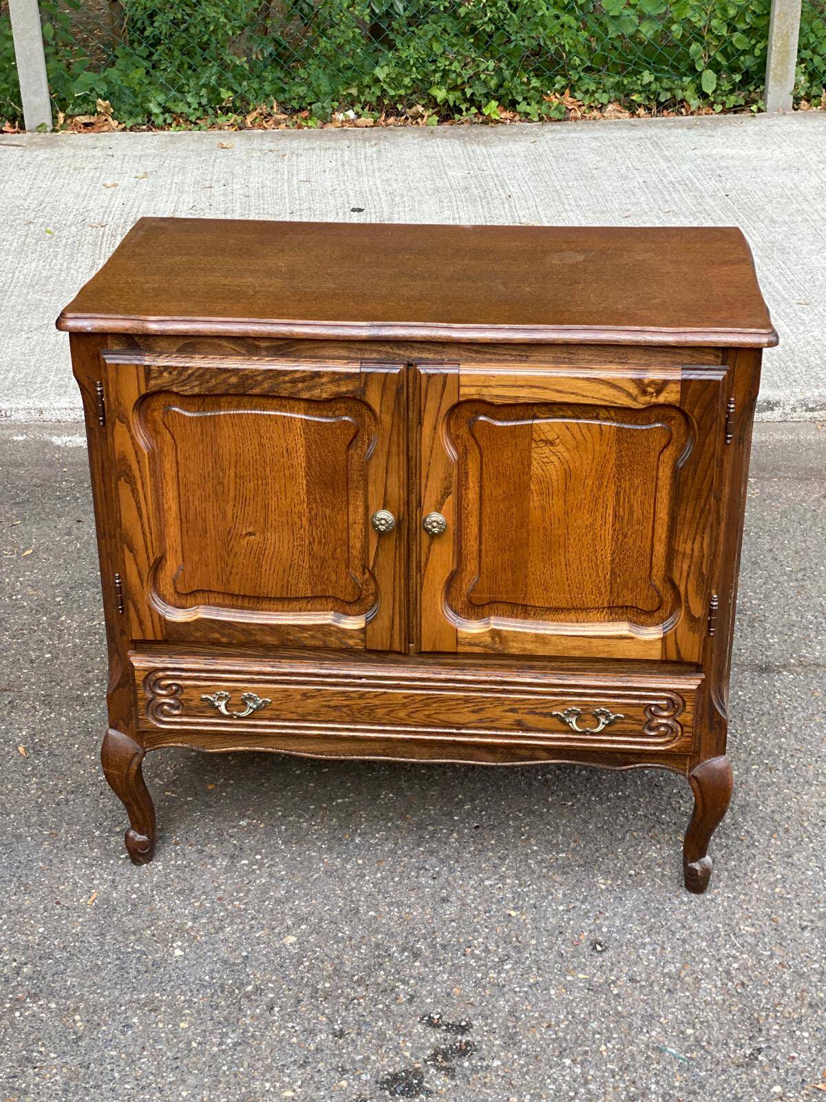 Louis XV buffet TV bar in oak 1970