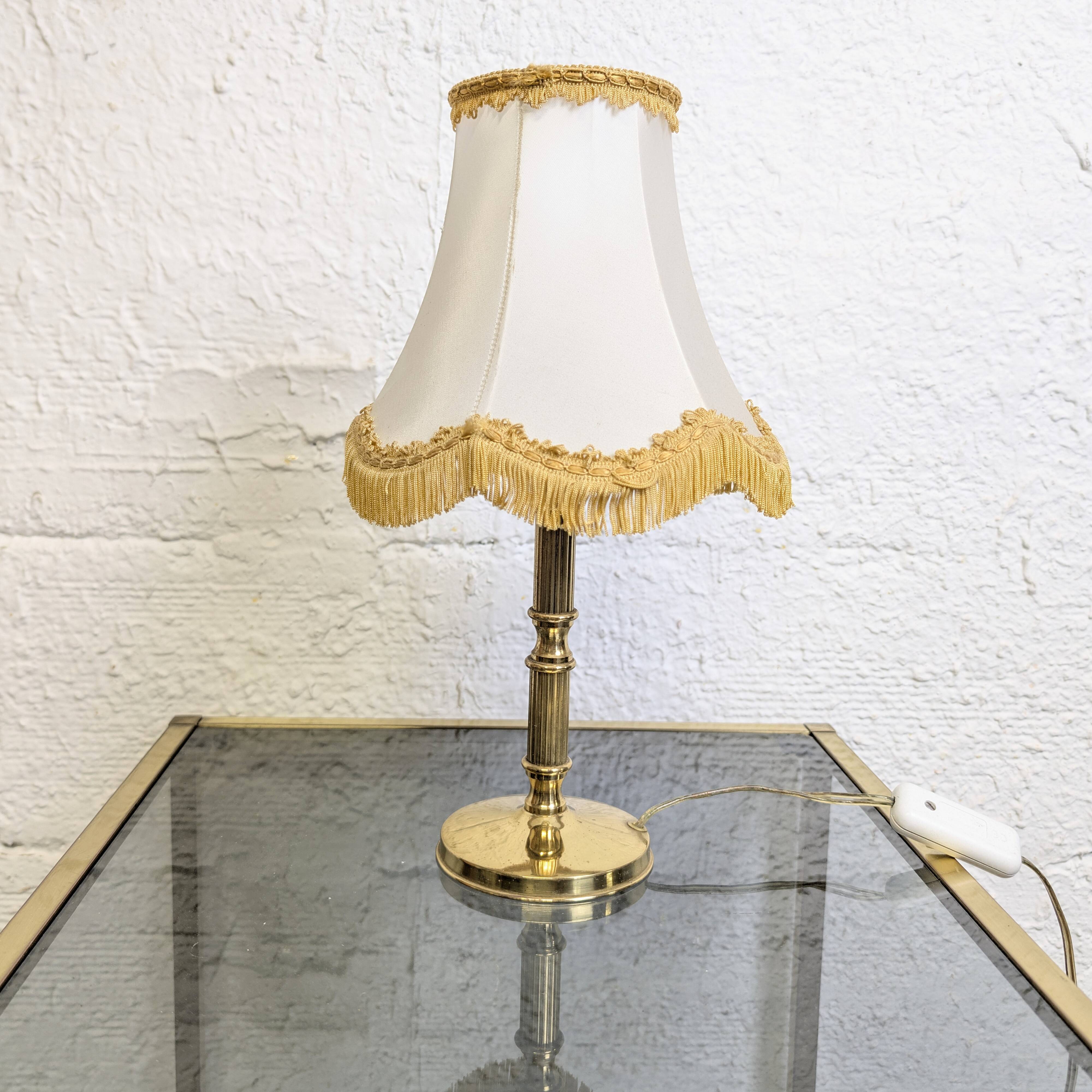 Gold metal bedside lamp
