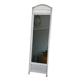 Rattan full-length mirror