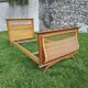 Bed 1 place wood and rattan