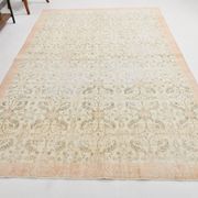 7x10 Large Floral Handmade Vintage Rug, 209x312Cm