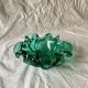 Vintage green glass pocket tray