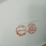 Oval dish in hard porcelain asian decor china macau