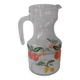 Vintage orange and lemon glass jug pitcher
