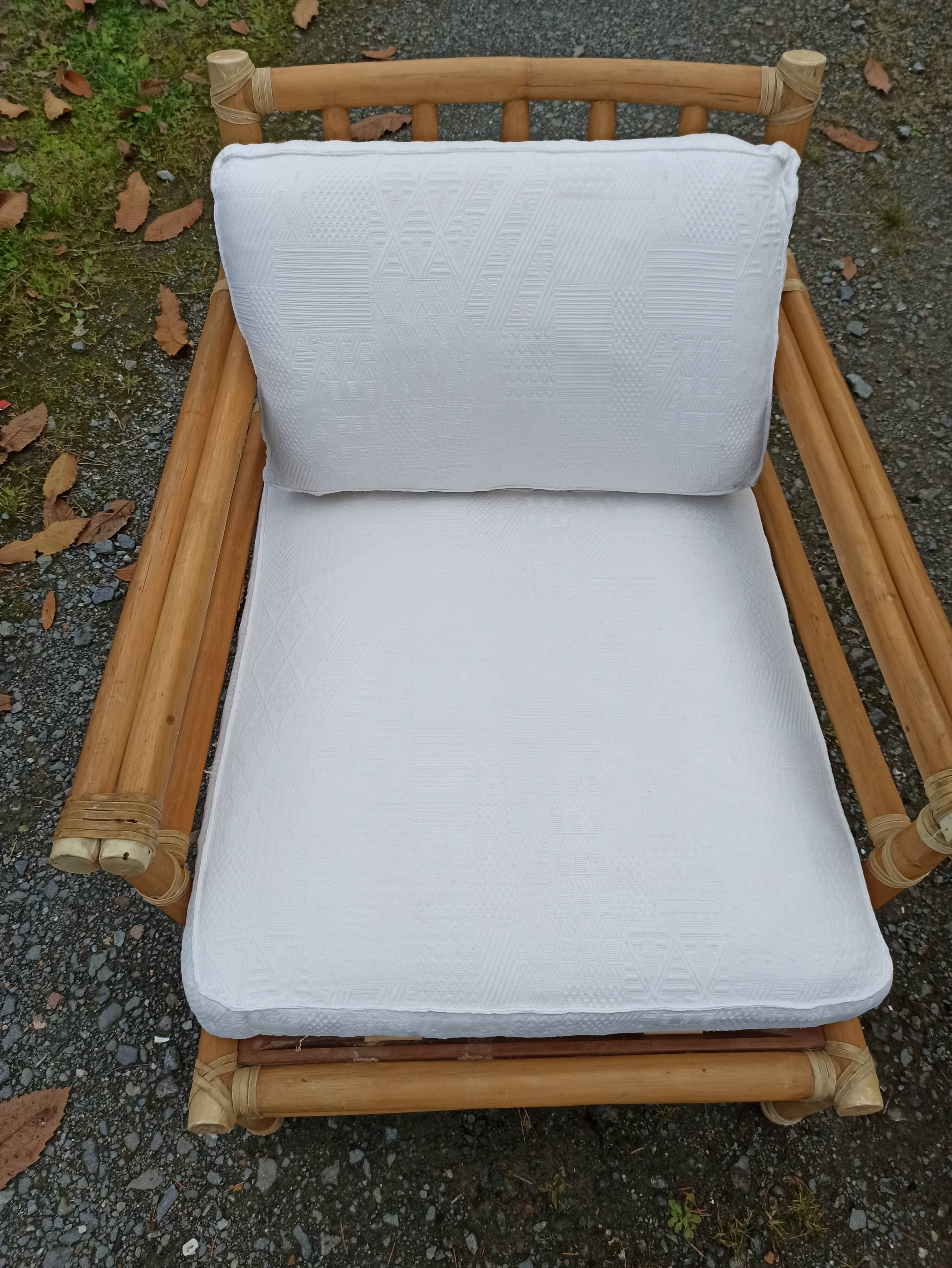 Pair of Lyda Levi armchairs for Mc Guire bamboo Italy Milan