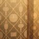 19th Century Italian Six-Panel Painted Wood Folding Screen in Gilt Bronze Frame