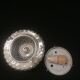 Old ceiling light - Globe glass molded effect tip of diamonds - 70s