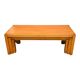 Table basse vintage en orme massif 1970