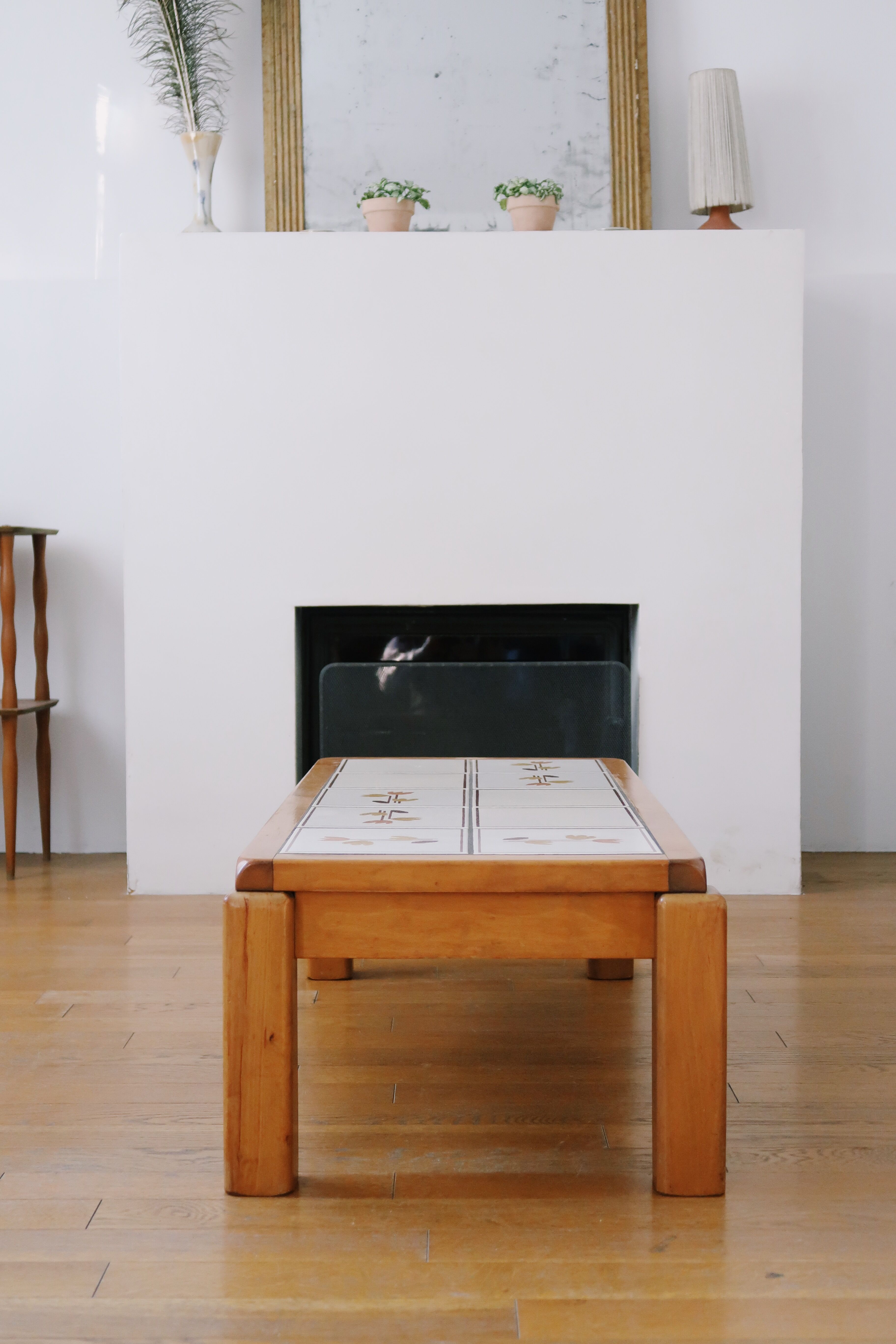 Brutalist coffee table ceramic top