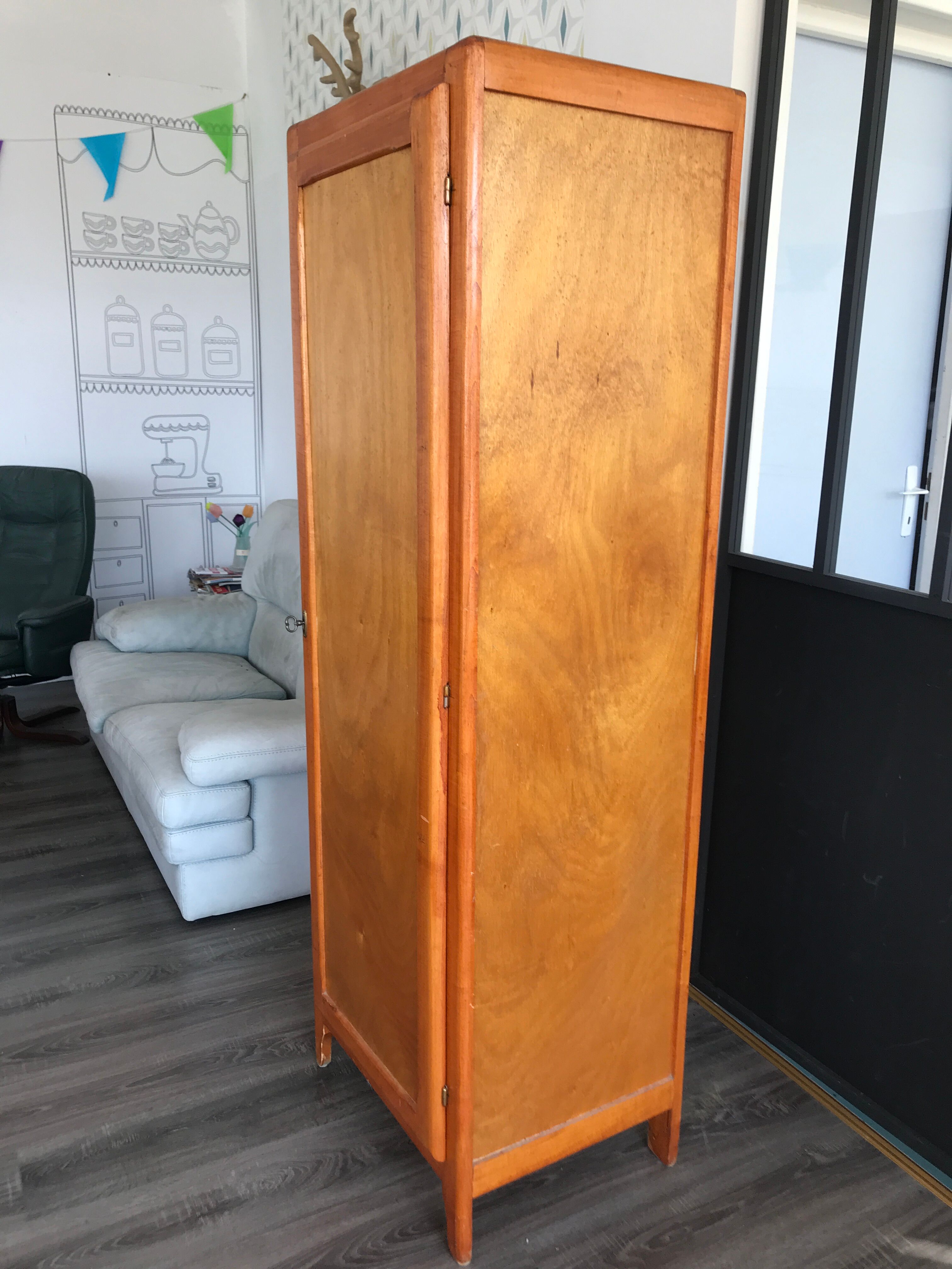 Parisian boarding school wardrobe vintage closet a door