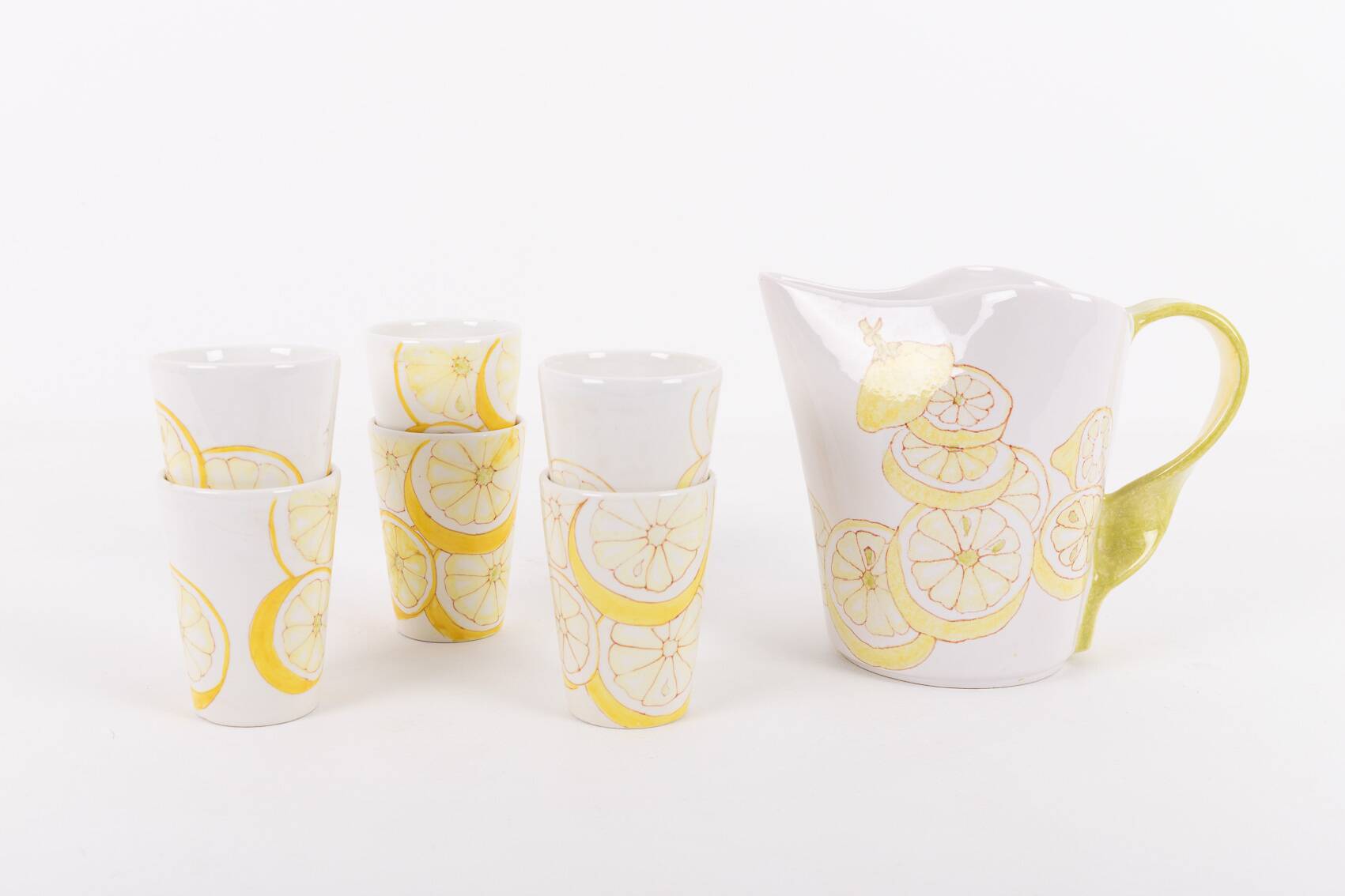 Italian Art Pottery set from Amalfi coast, 1980’s
