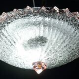 Charming Italian pink Murano glass ceiling fixture, Murano, 1970