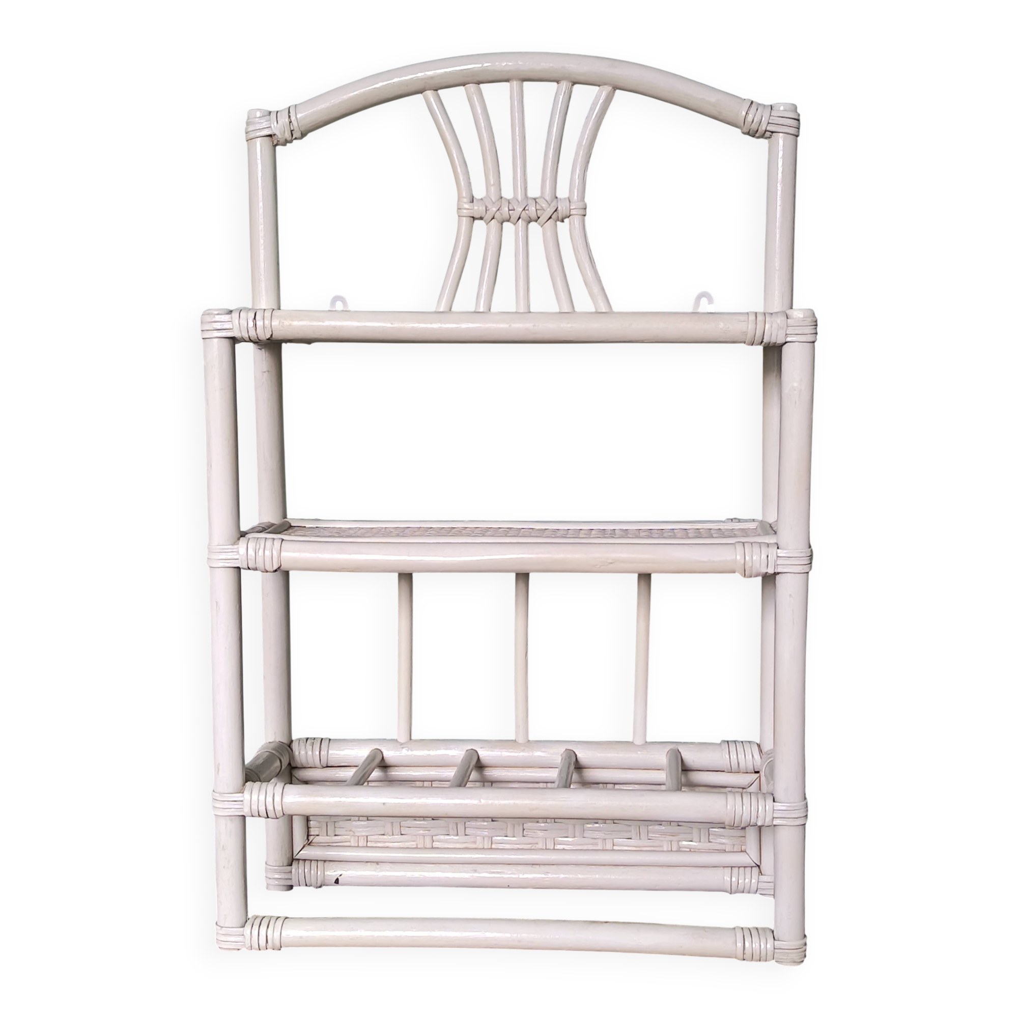 Vintage rattan shelf