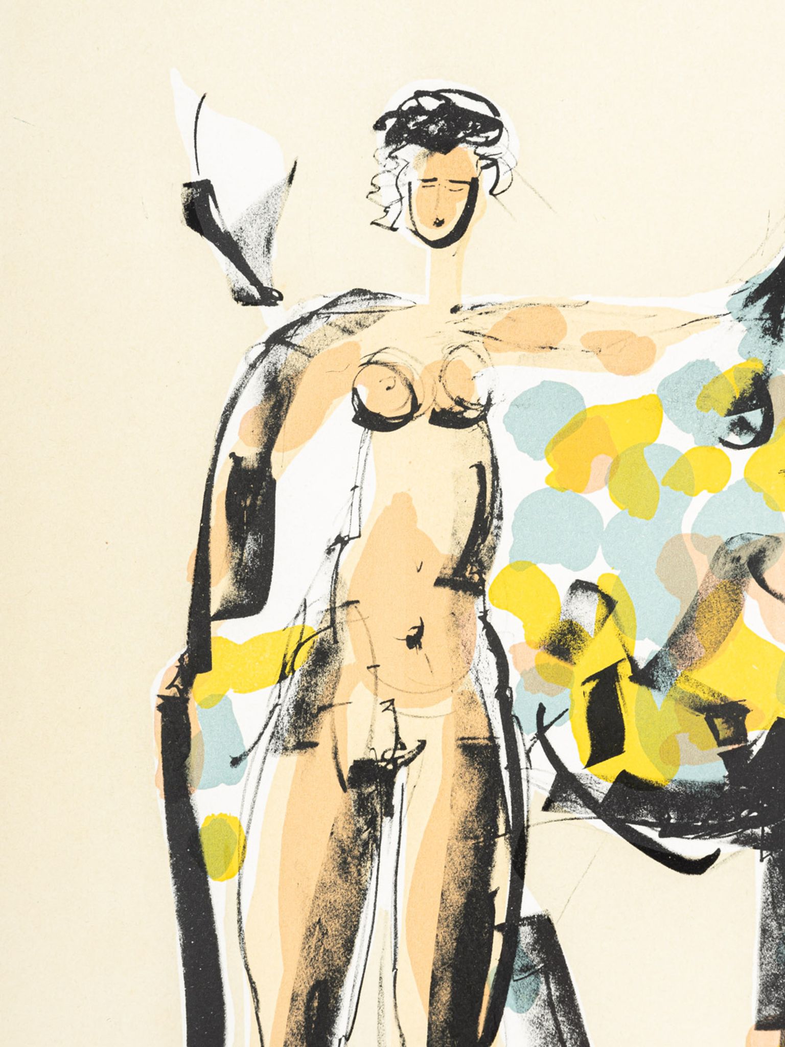 Naked Rider, Colour Lithograph on Paper, 63 x 88 cm