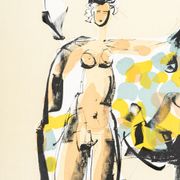 Naked Rider, Colour Lithograph on Paper, 63 x 88 cm