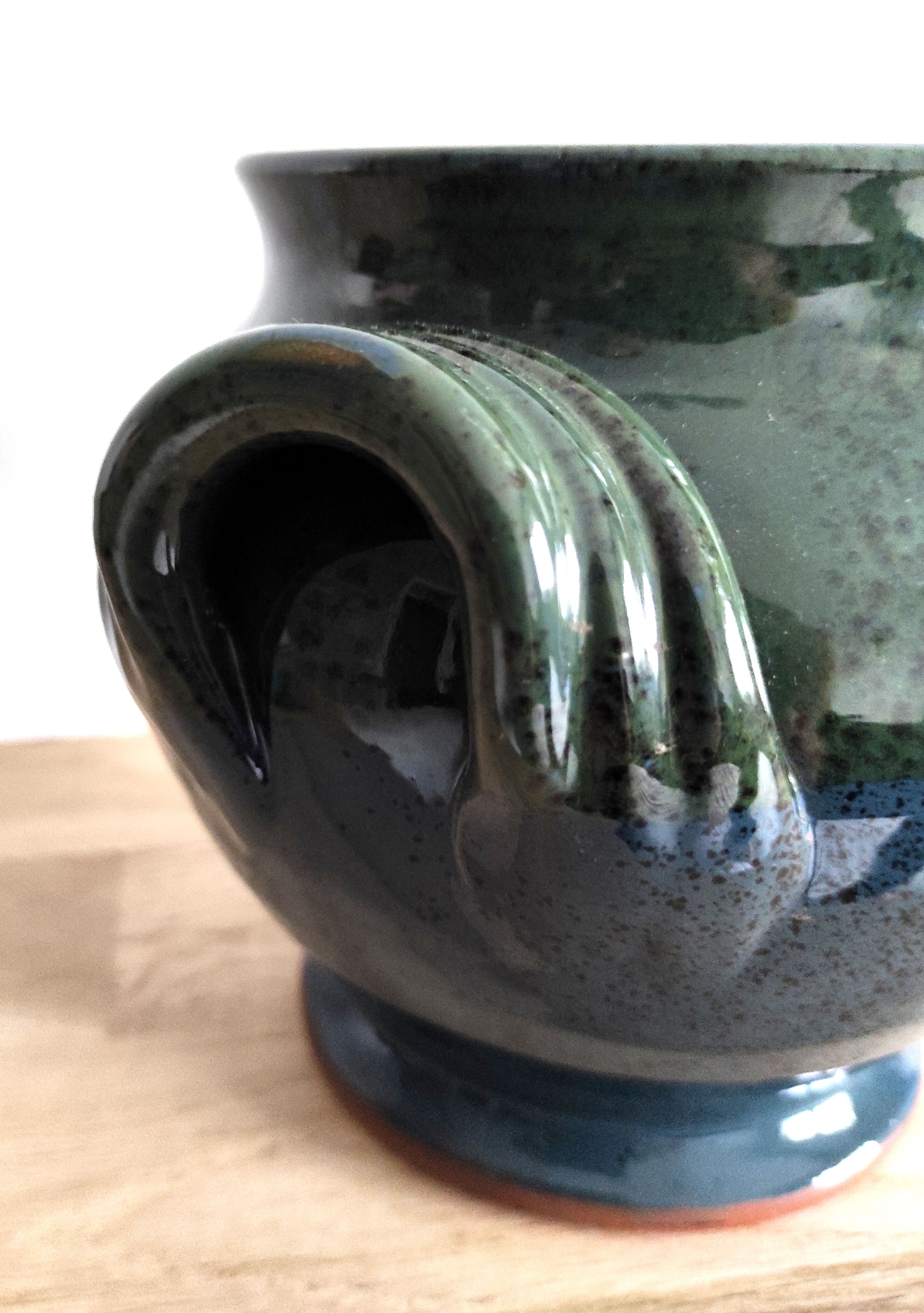 Glazed terracotta vase