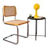 Chair in the B32 style, light wood and cane