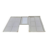 Boiserie XIX° 2x2 portes miroir Louis Philippe H2,46m L4,5m