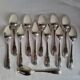 12 Large Silver-Plated Metal Spoons Boulenger Table Cutlery