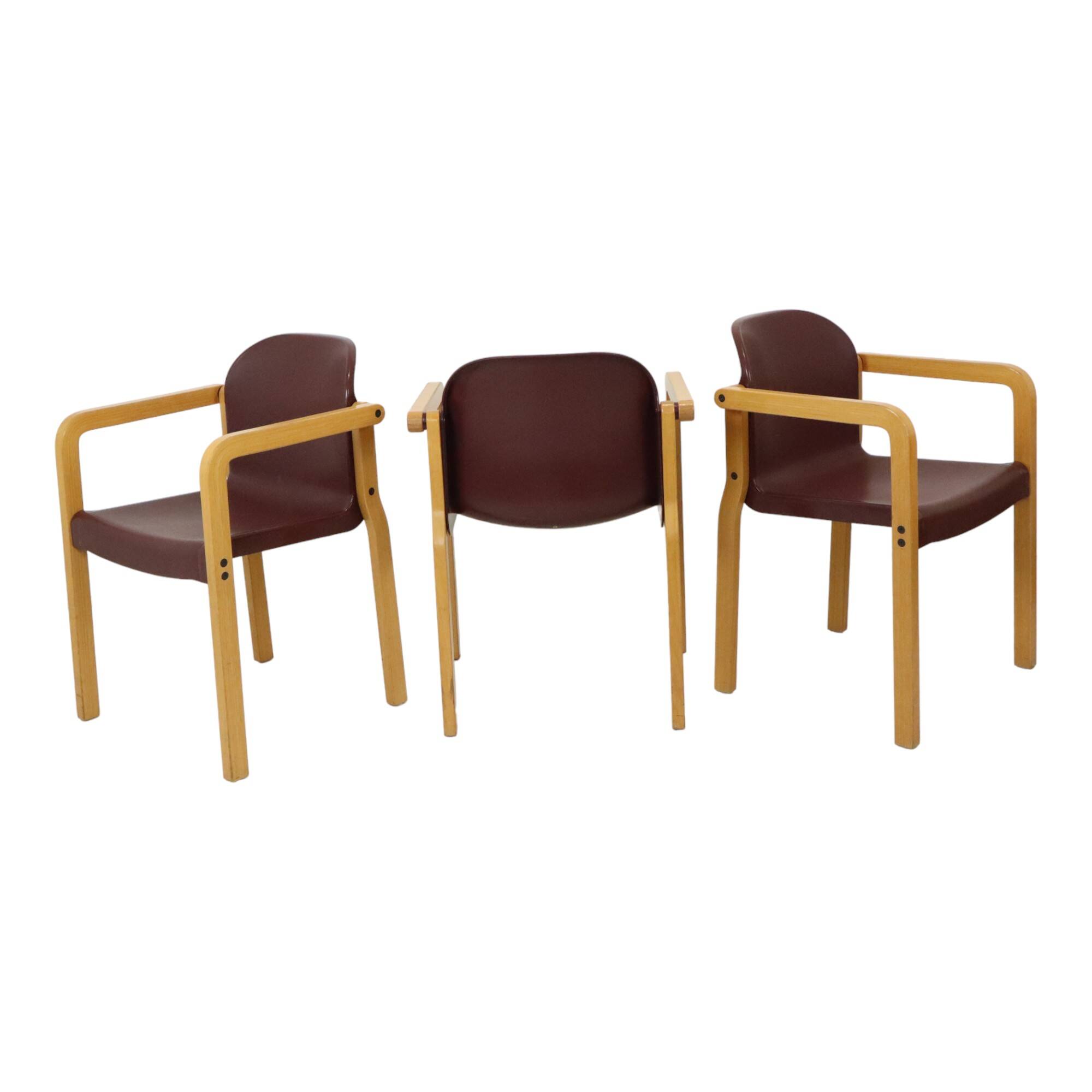 Lot de 6 chaises design vintage Dolmas Kembo JB Meijer années 1980