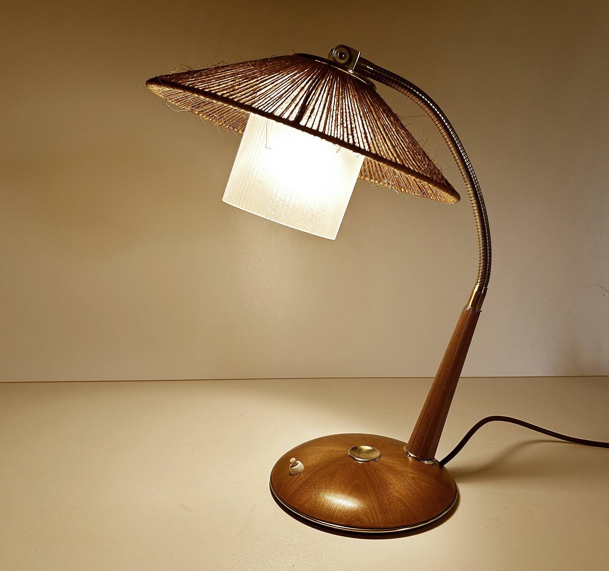 Vintage Scandinavian Lamp, Teak