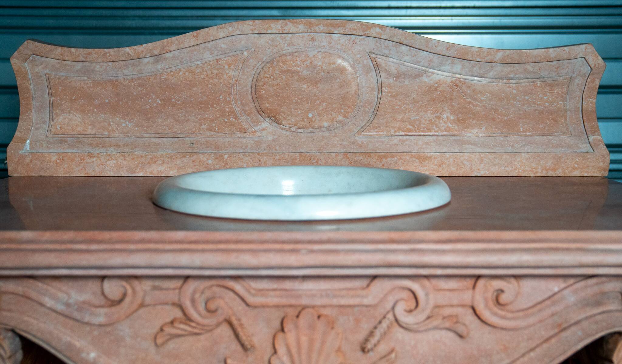 Louis XV style marble vanity unit