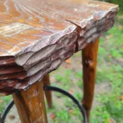 Brutalist bar stools x2