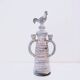 Three-light chandelier in glazed ceramic in the style of Jacques Pouchain.