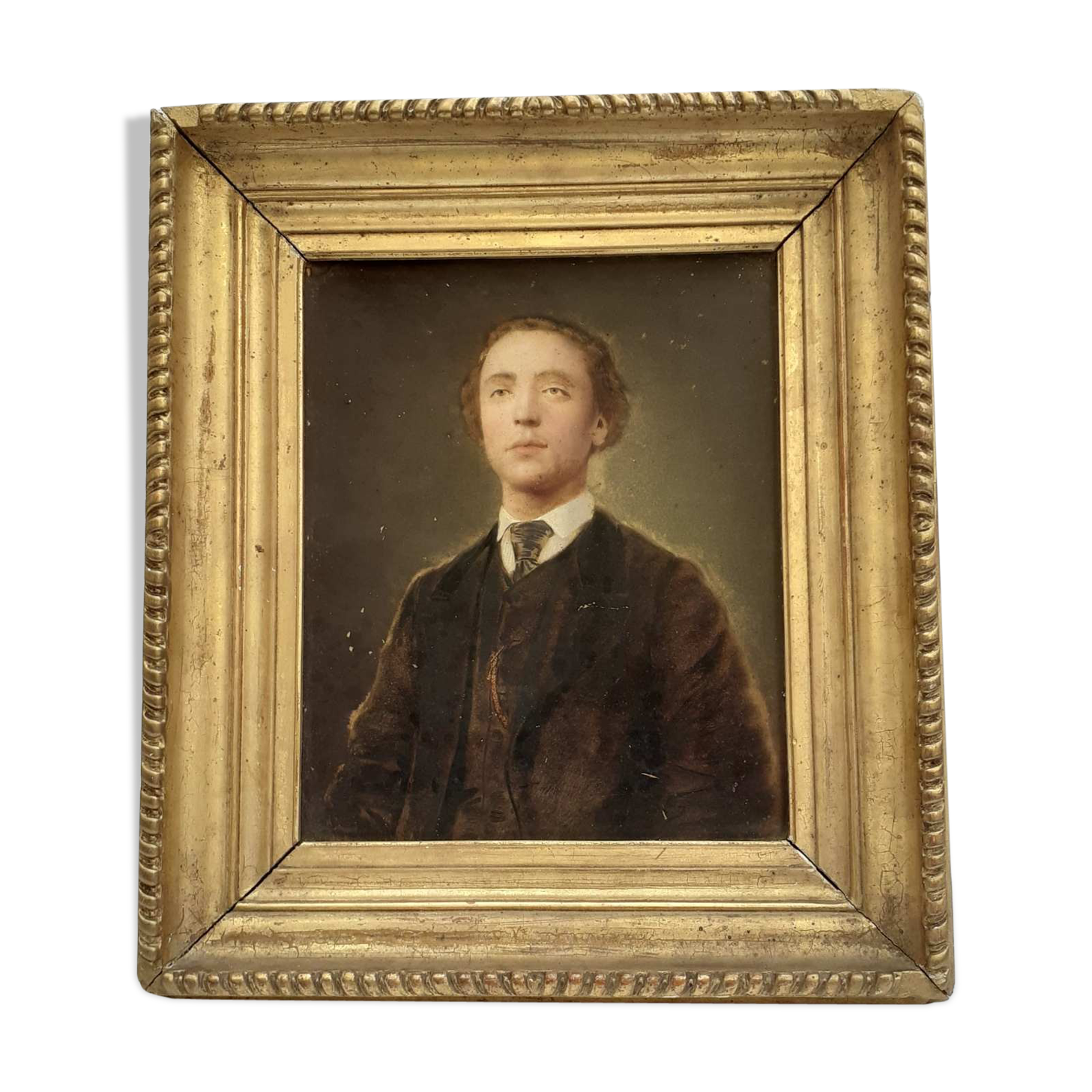 Portrait oil on cardboard