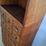 Very large vintage workshop furniture with 30 drawers, haberdashery compartments.