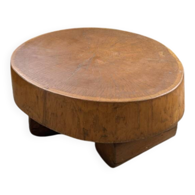 Table basse brutaliste « rondin » XL