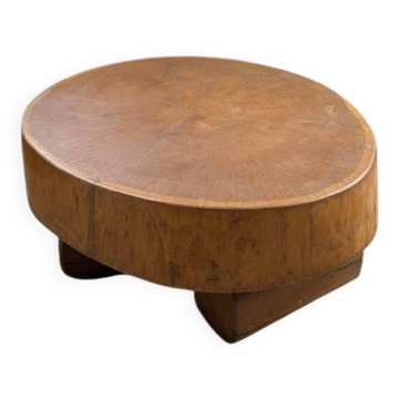 Table basse brutaliste « rondin » XL
