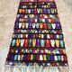 Vintage Moroccan Boujaad rug: Small abstract red Boucherouite rug.