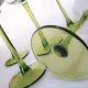 5 glasses with feet vintage white wine