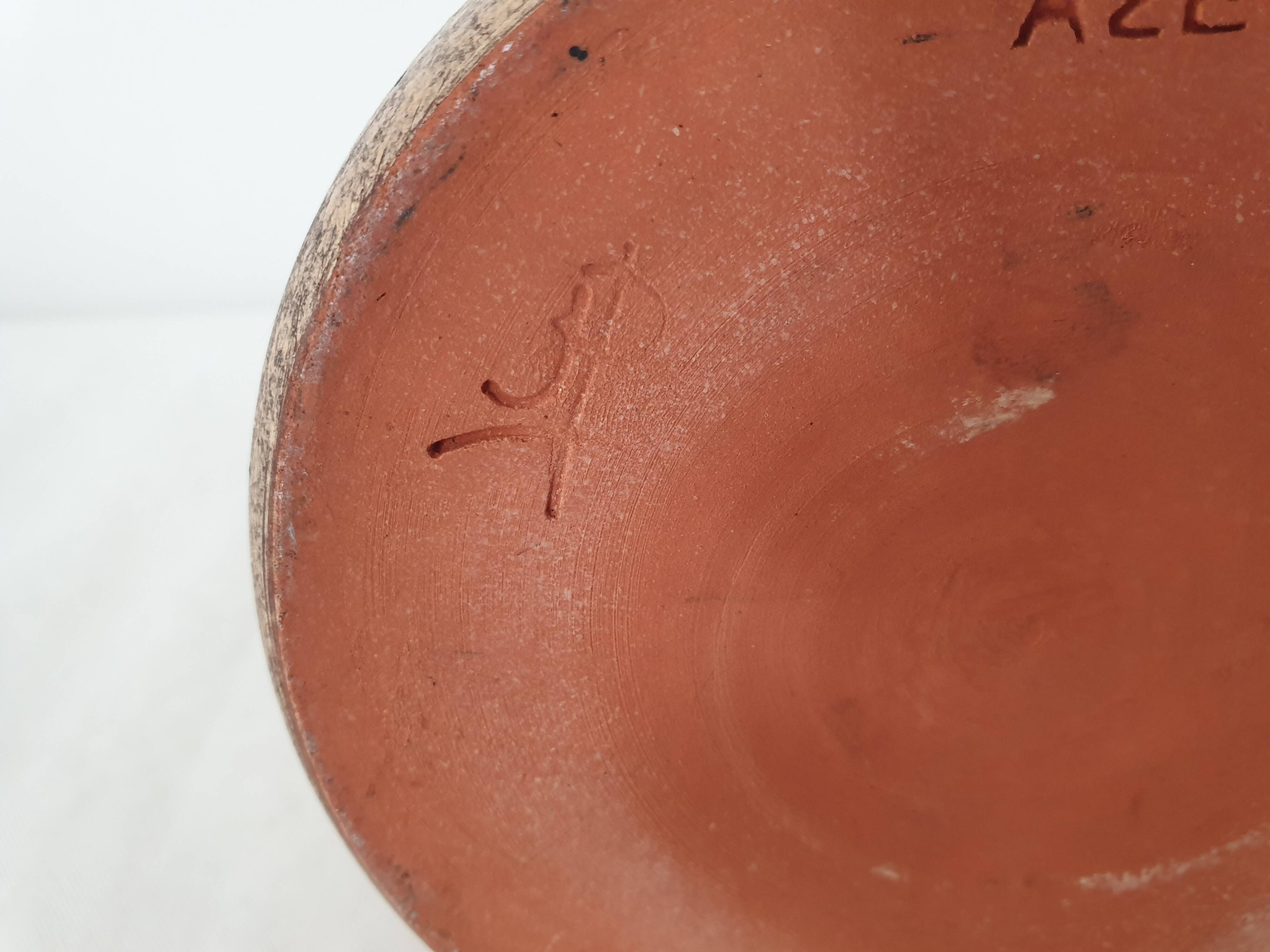 Ceramic vase Signed Azé / JC ? Height 20.5cm