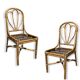 paire de chaises en rotin 1960