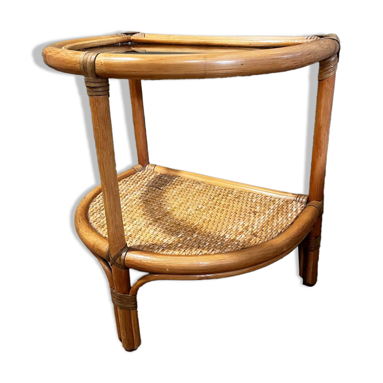 Rattan bedside table