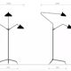 Three-arm floor lamp Editions Serge Mouille