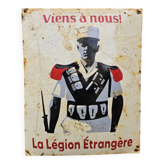 Plaque émaillée légion étrangère 50x40cm,ca.5kg