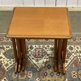 Set of 3 teak nesting tables from the 70s