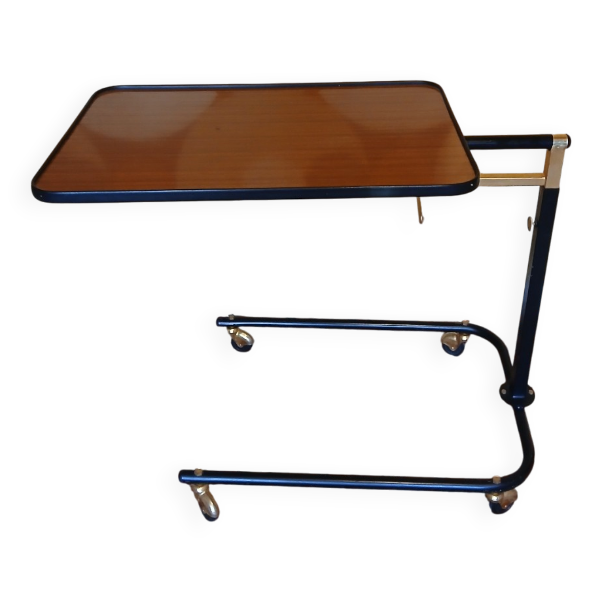 Adjustable rolling table in formica – Italian design by Damato – 1970s