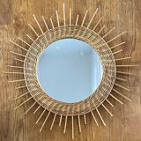 Rattan sun mirror