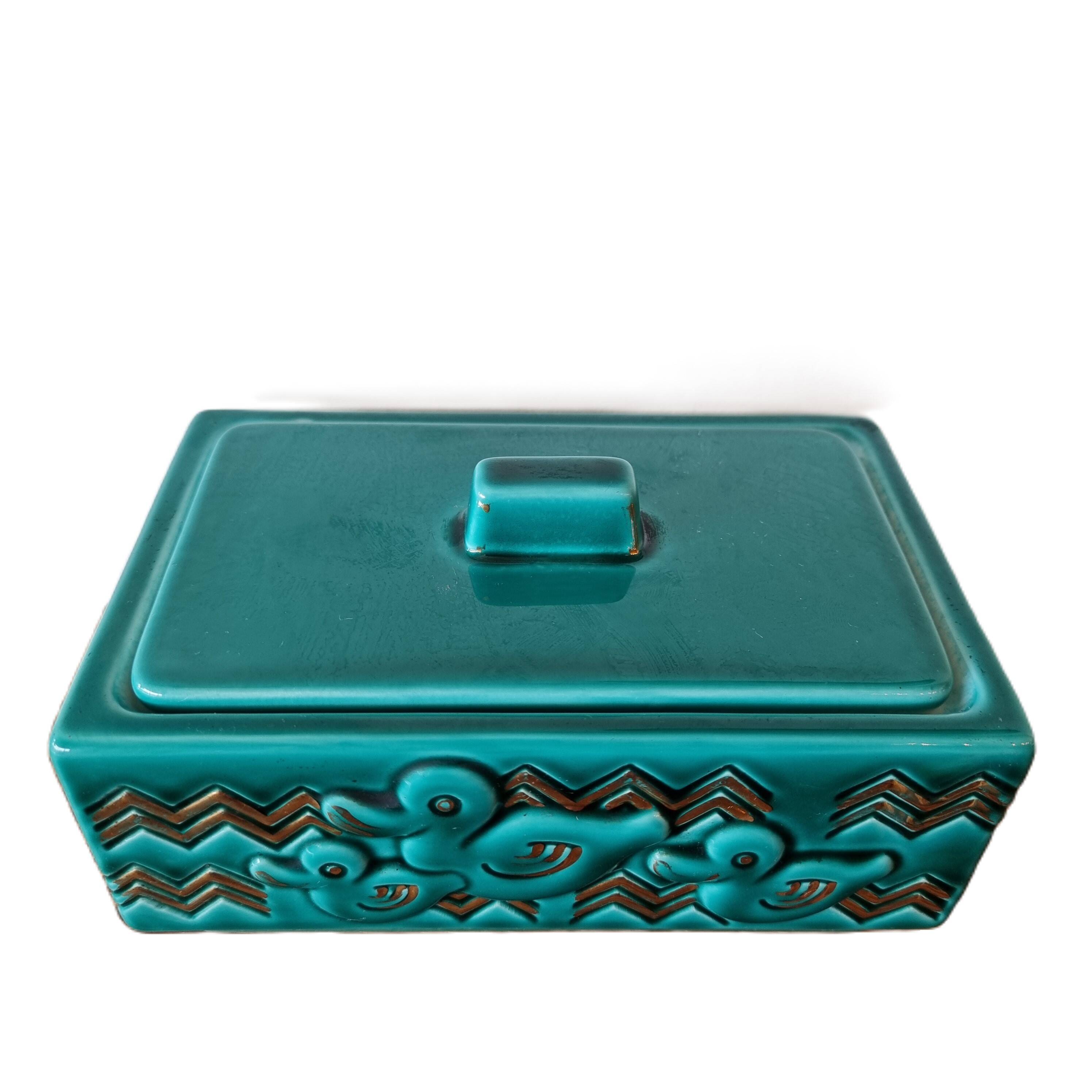 French Art Deco Ceramic Cookie Jar From The 1930s