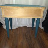 Bedside table blue, vintage 50/60s