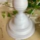 Shabby chic light gray patina candle holder lamp