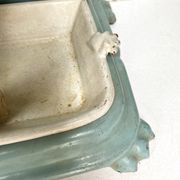 Enameled cast iron umbrella stand from the early 20th century