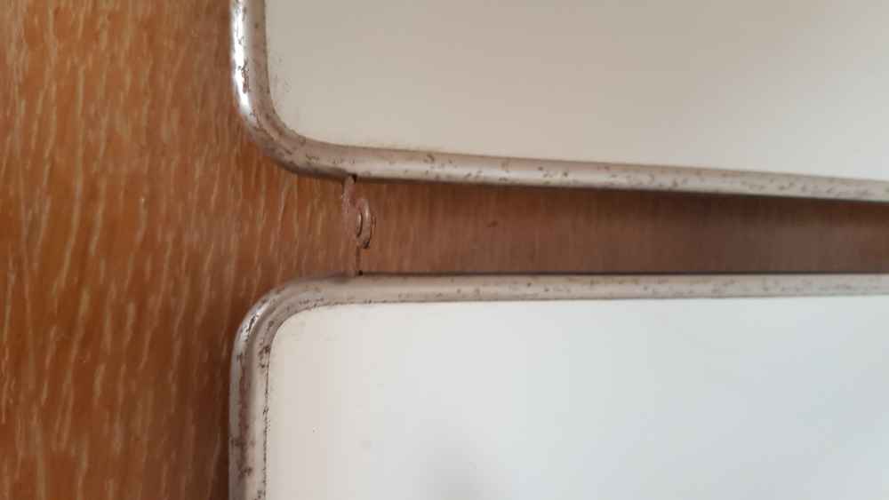 Barber 60 years triptych mirror 27x67cm