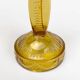 Art Deco amber glass candle holder