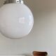 Suspension large globe in white opaline glass 25 cm