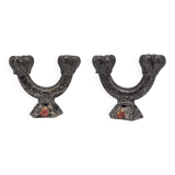 Art pottery candlesticks from Gien